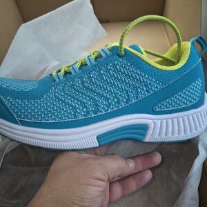 Kids Blue and Green Athletic Shoes